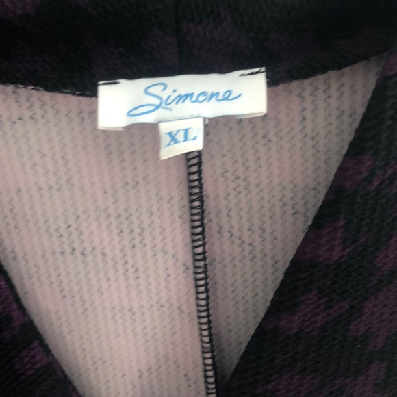 Purple and black houndstooth patterned dress XL - Picture 3 of 4